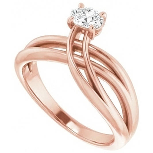 14K Gold Oval Solitaire Ring Alter europäischer Echt Natürlicher Diamant ( nicht im Labor gezüchtet ) 2 Karat Schmuck