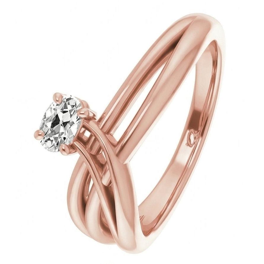 echter oval diamant 2Karat ring Draufsicht