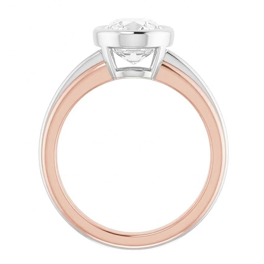 echter oval diamant 3Karat ring Draufsicht