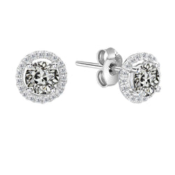 Authentischer Old Mine Cut Diamant Ohrhänger – 3 Karat in 14