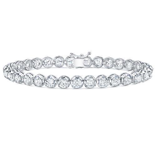 14.40 Karat Rundschliff Natürlich Diamant Damen Armband Weißgold 14K