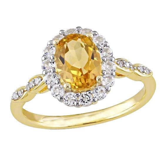 echter oval diamant 14.75Karat ring Vorderansicht