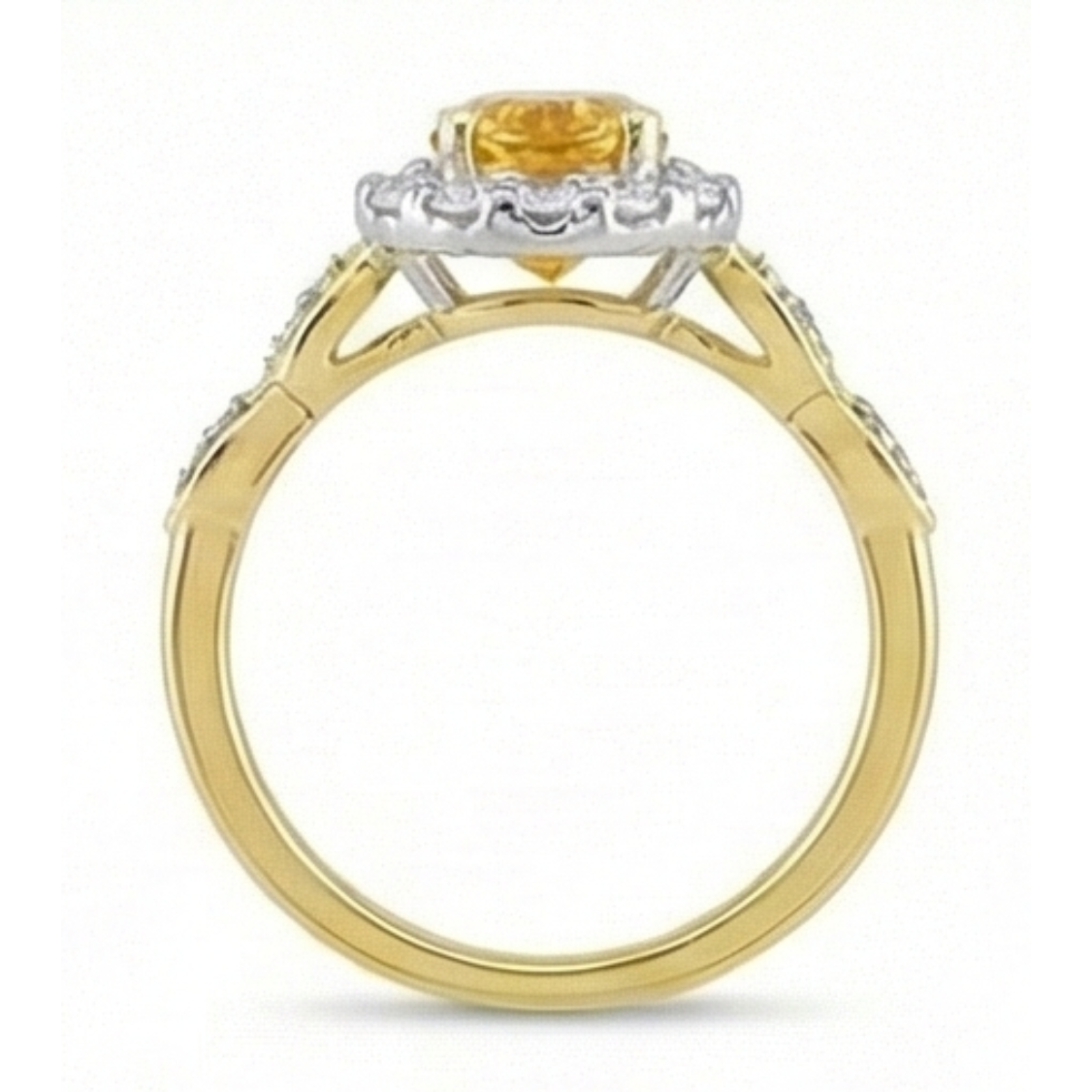echter oval diamant 14.75Karat ring auf Weiß