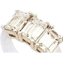 1,50 Karat Natürliche Diamanten Verlobungsring Weißgold 14K Drei Steine Schmuck