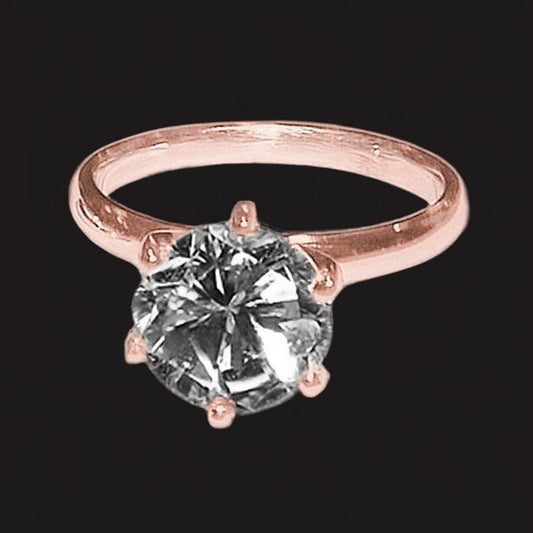 1,50 ct. Champagner-Echt Diamant-Schmuckring-Set Roségold