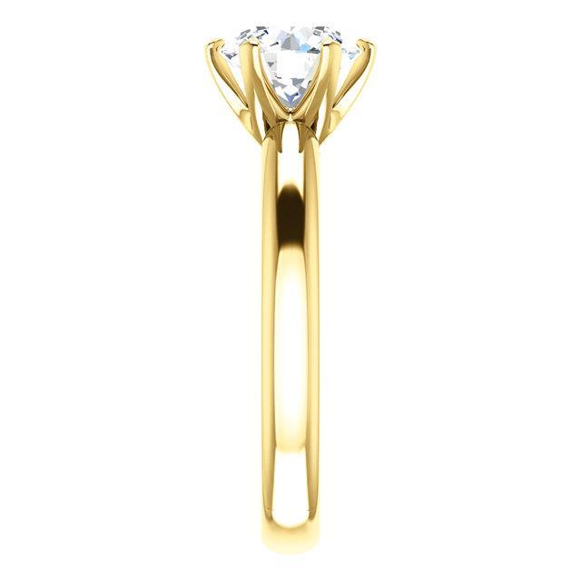 1,50 ct. Runder Natürliche Diamant Solitärring aus Brillant-Gelbgold