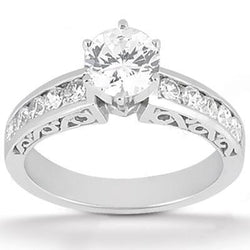1,51 Karat Damen-Verlobungsring mit natürlichem Akzentdiamant, neu