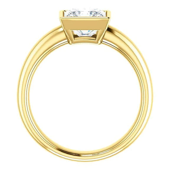 1,51 ct. Sparkling Princess Echt Diamant Solitaire Ring Lünette