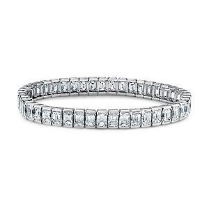 15.75 Ct Smaragd-Lünette mit Echt Diamanten-Tennis-Armband