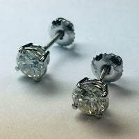 1,60 Karat runde Echt Diamant-Ohrstecker