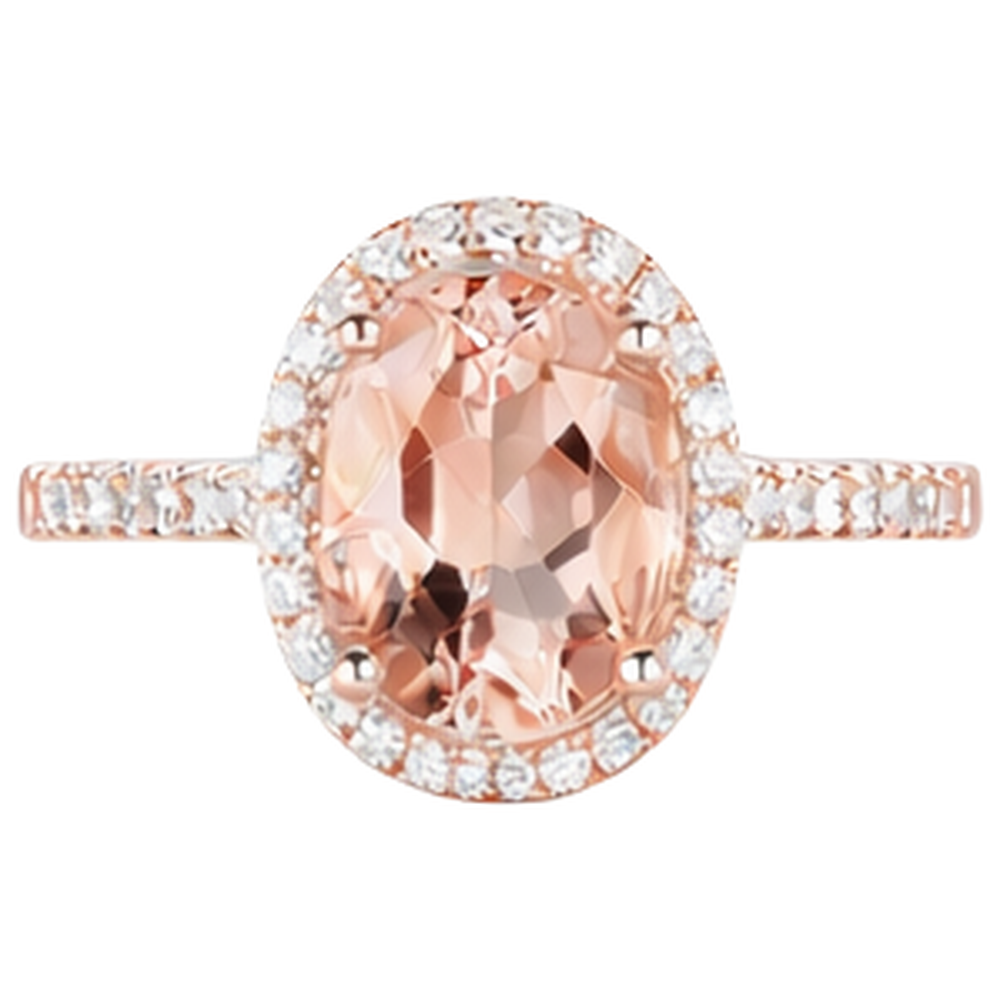 echter oval morganit 16.75Karat ring Seitenansicht