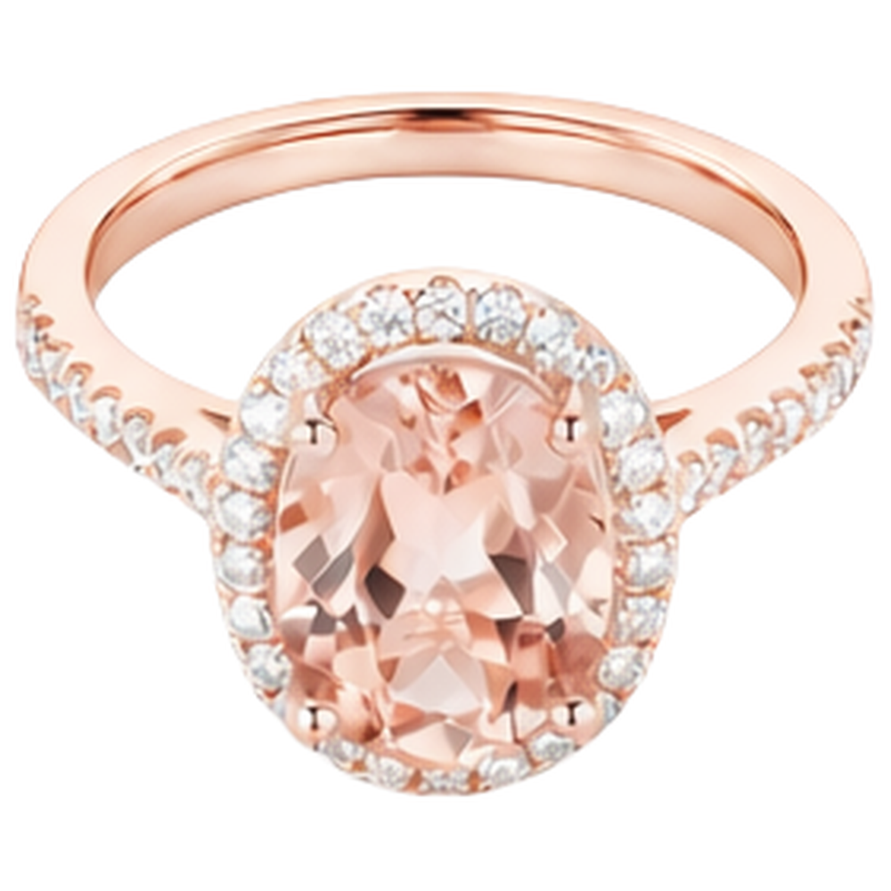 echter oval morganit 16.75Karat ring Detailansicht