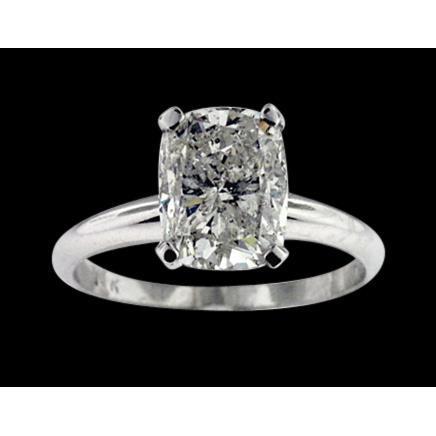 1,75 ct. Kissen Echt Diamant-Solitärring Weißgold