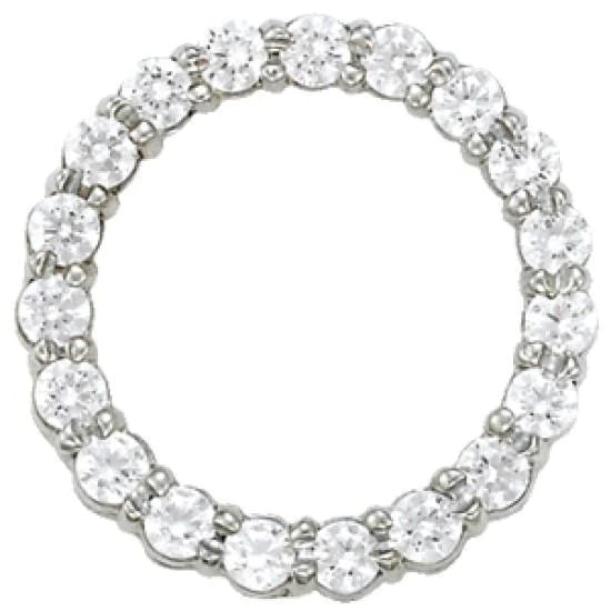 1,75 ct. Runde Echt Diamant-Anhänger-Halskette ohne Kette Weißgold 14K