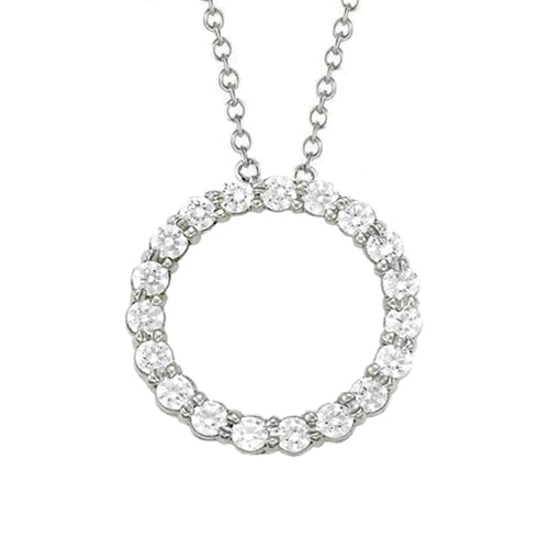 1,75 ct. Runde Echt Diamant-Anhänger-Halskette ohne Kette Weißgold 14K
