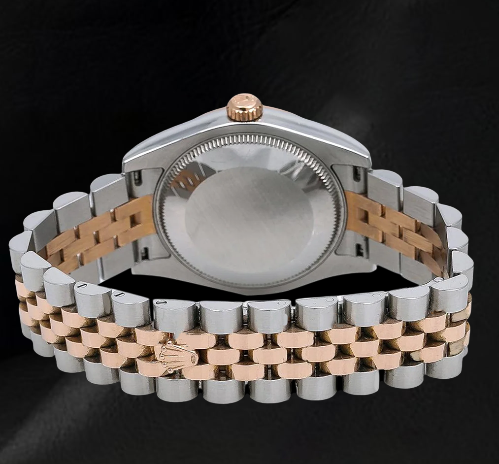 Rolex Datejust 178271 Lachsfarbenes florales Zifferblatt 31 mm Bicolor Uhr