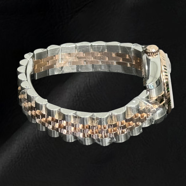 Echter Südseeperle Designer-Schmuck Karat Two Tone – Frontansicht