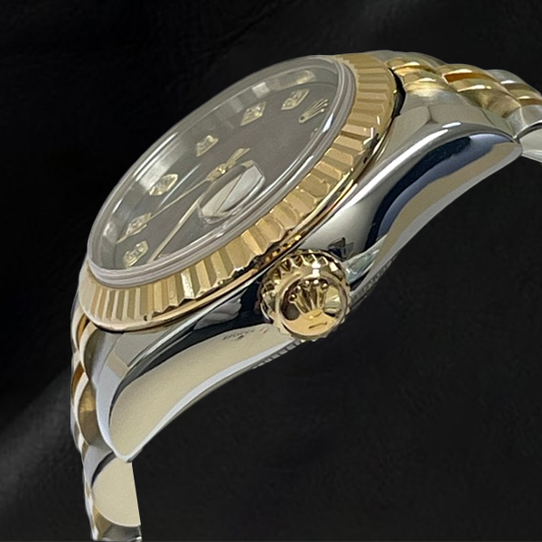 Feiner Südseeperle Rolex Karat – Seitenansicht