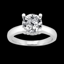 1,80 Karat Echt Diamant-Verlobungsring mit Akzenten Gold