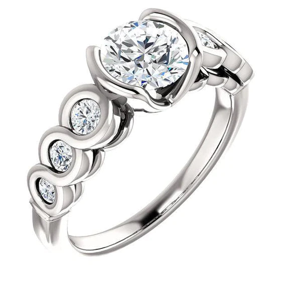 1,86 ct. Runder Brillant Echt Diamanten Hochzeitstag Ring