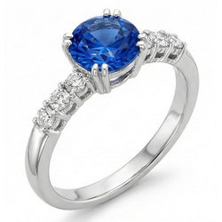 1 Carat blauer Saphir-Jubiläumsring