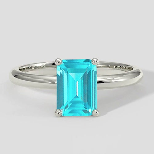 1 Karat Paraiba Solitär-Verlobungsring