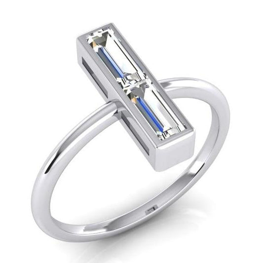 2 Karat runder Solitär-Diamantring in Weißgold