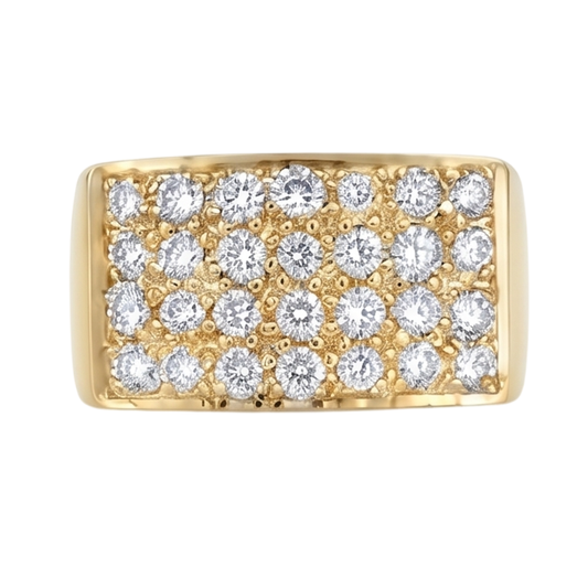 1,40 Karat Rundschliff Echt Aus der Erde Abgebauter Natürlicher Diamant Wunderschöner Gelbgold Ring