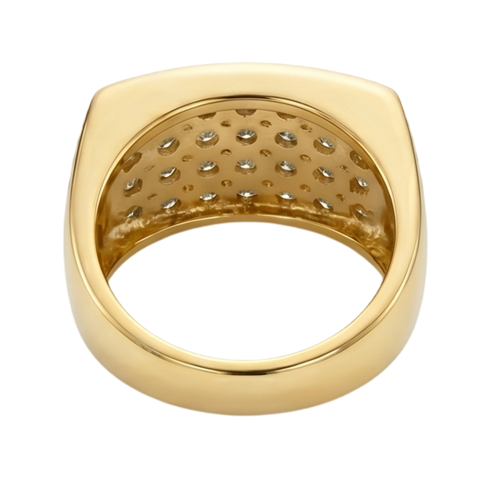 1,40 Karat Rundschliff Echt Aus der Erde Abgebauter Natürlicher Diamant Wunderschöner Gelbgold Ring