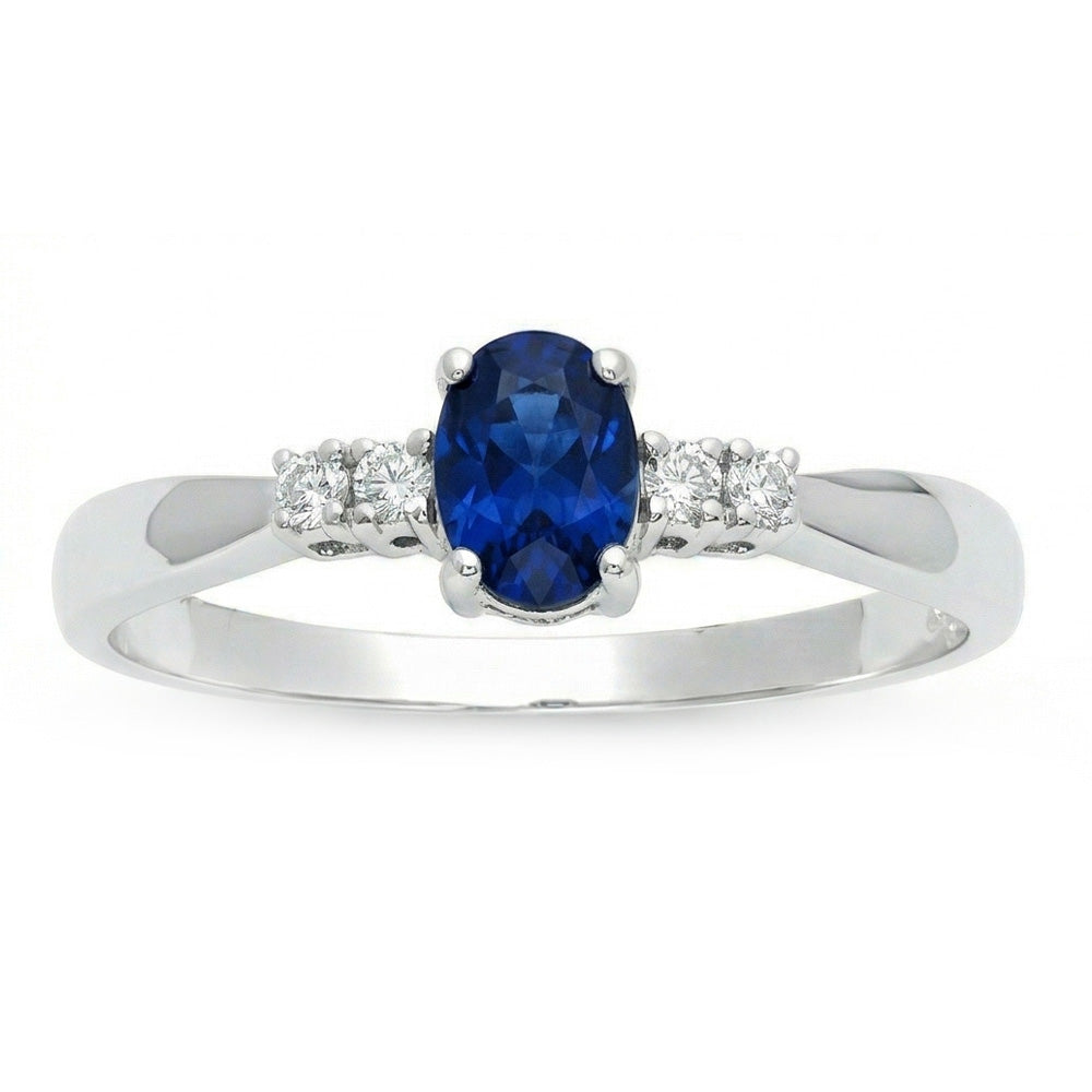 echter oval saphir 1.40Karat ring Seitenansicht