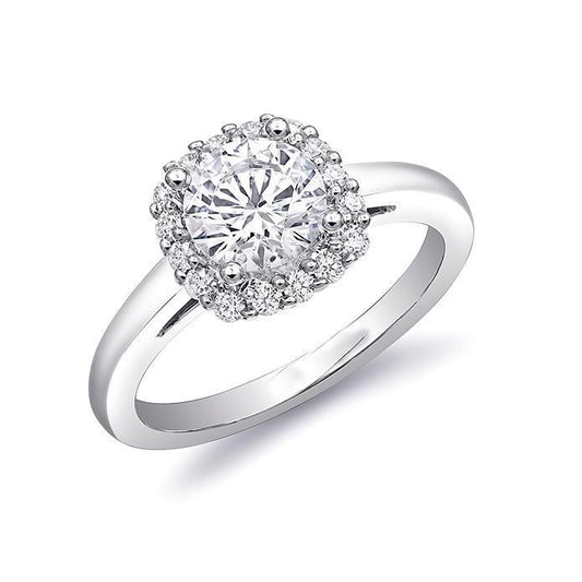 1.50 Carat Echt DiamantEngagement Halo  Ring 14K White Gold