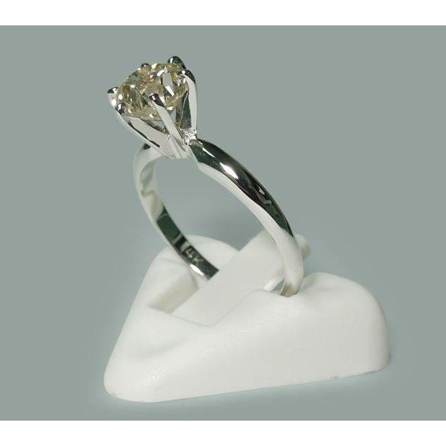 1.50 Karat Natürliche Diamant Solitär-Verlobungsring mit Rundschliff