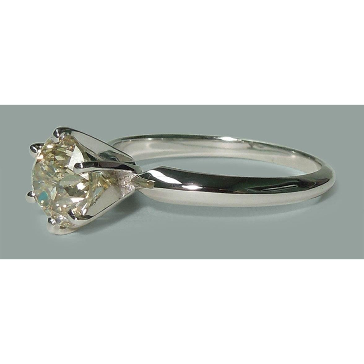 1.50 Karat Natürliche Diamant Solitär-Verlobungsring mit Rundschliff