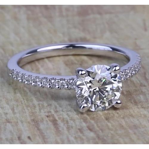 1.50 Karat Verlobungsring mit runden Echt Diamanten