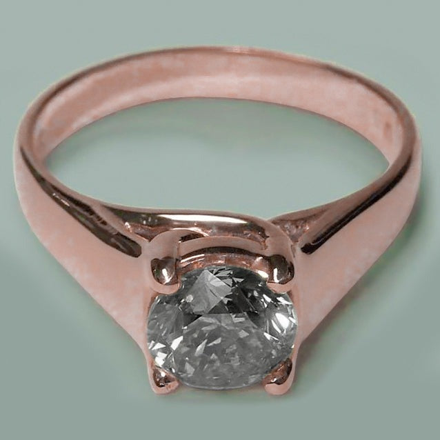 1.50 Karat runder Brillant-Echt Diamant-Solitärring Roségold