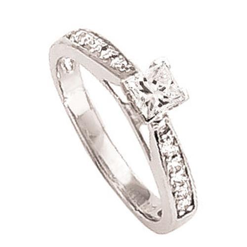 1.50 ct Echt Diamantring Princess Cut Schmuck Neu