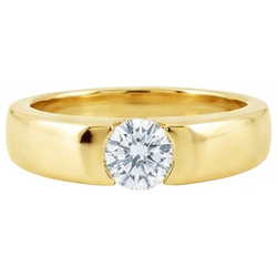 1,50 ct. Runder Echt Aus der Erde Abgebauter Natürlicher Diamant-Solitär-Verlobungsring Gelbgold Neu