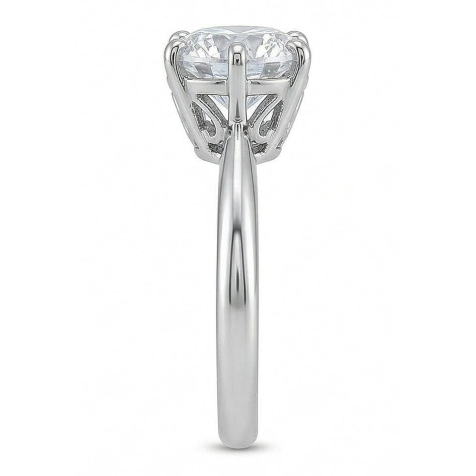 1,50 ct. Runder Echt Aus der Erde Abgebauter Natürlicher Diamant-Solitärring Weißgold 14K Schmuck