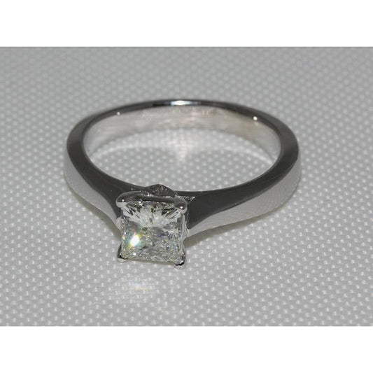 1.60 Karat Princess Cut Echt Diamant-Verlobungsring Weißgold