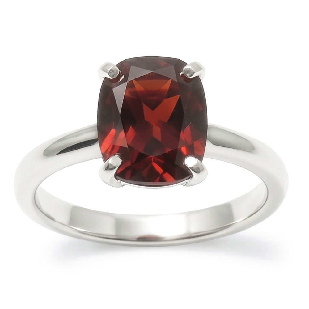 1,65 ct Radiant Cut Red Saphir Ring 14K Weißgold