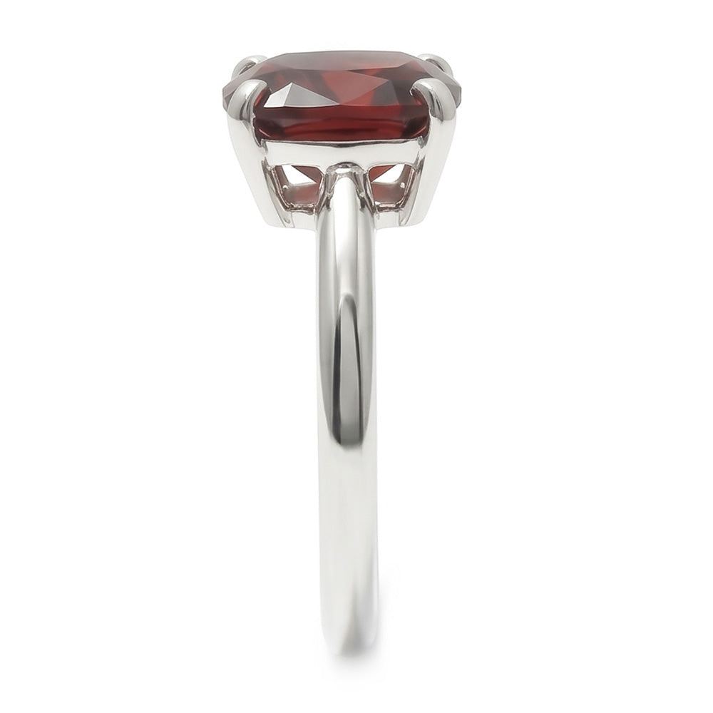 1,65 ct Radiant Cut Red Saphir Ring 14K Weißgold