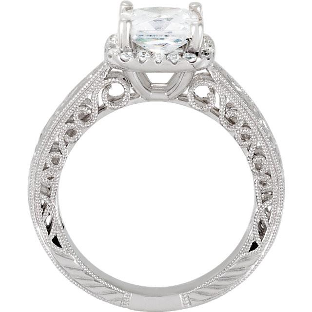 1.70 Karat Kissen Echt Diamant Verlobungsring Halo-Ring aus massivem Weißgold 14K