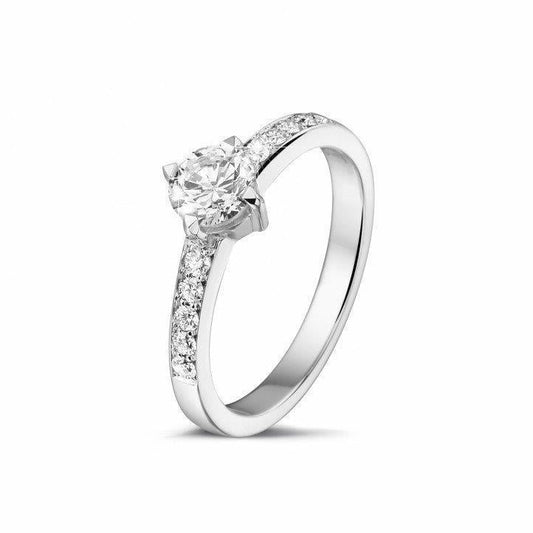 1.75 ct Rundschliff Echt Diamanten Jubiläumsring Weißgold 14K