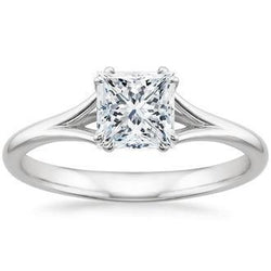 1.75 ct Solitaire Princess Schliff Natürlich Diamant Jubiläumsring Weißgold 14K