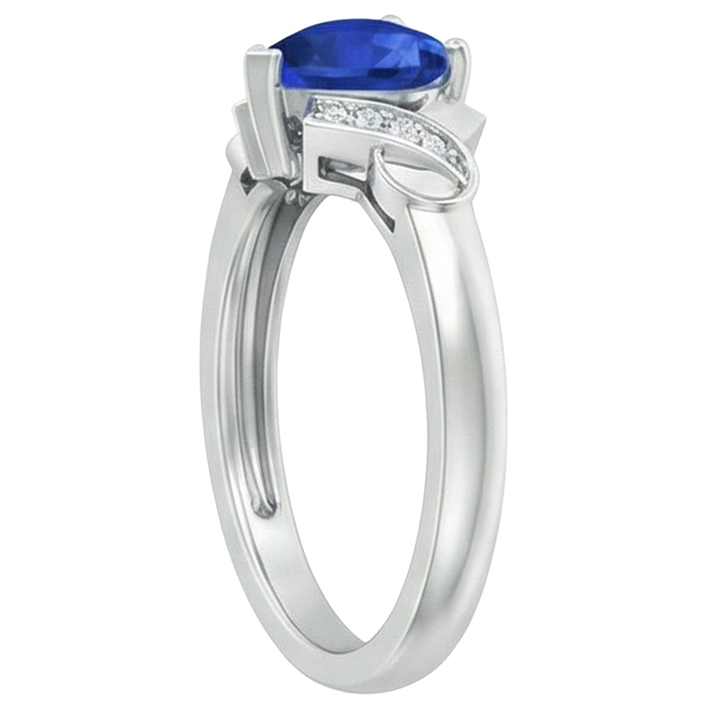 echter round saphir 1.80Karat ring Detailansicht