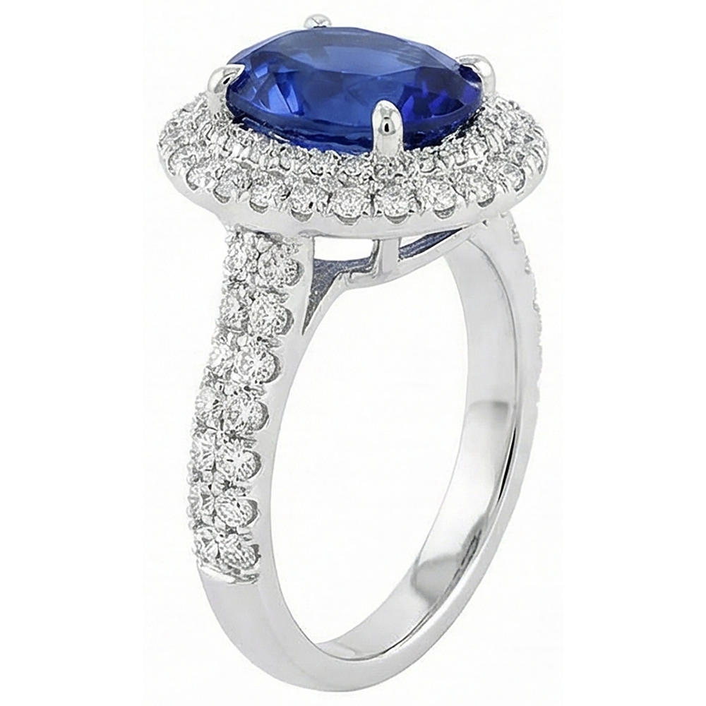 echter oval tansanit 1.85Karat ring Detailansicht