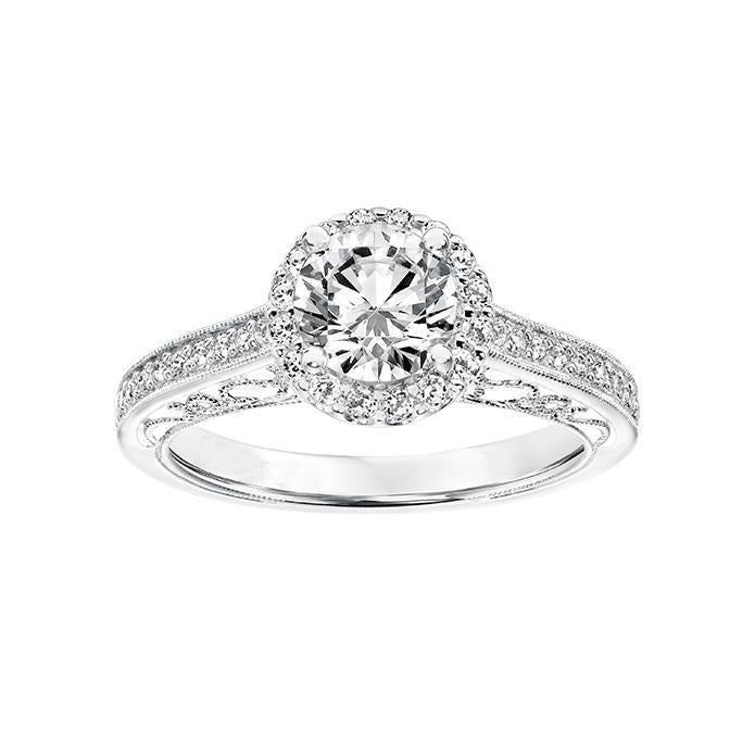1.86 ct Echt Diamant-Antik-Stil Halo-Hochzeitsring Weißgold