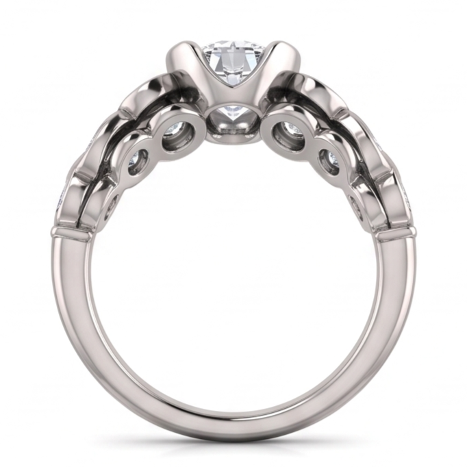 1,86 ct. Runder Brillant Echt Aus der Erde Abgebauter Natürlicher Diamanten Hochzeitstag Ring
