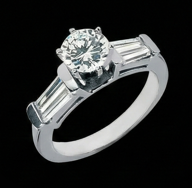 2.01 Karat Aus der Erde Abgebauter Natürlicher Diamanten Drei-Stein-Verlobungsring Neu