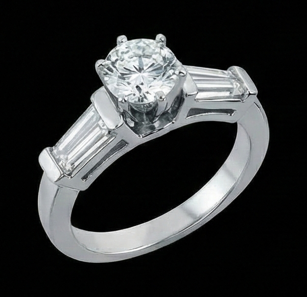 2.01 Karat Aus der Erde Abgebauter Natürlicher Diamanten Drei-Stein-Verlobungsring Neu